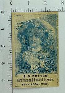 1870's-80's S. S Potter Furniture & Funeral Director Actress Minnie Palmer P82