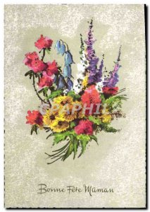 Modern Postcard Fantasy Flowers Bonen party mom