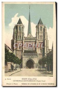 Old Postcard Dijon Cote d'Or Cathedrale Saint Benigne West Facade