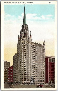 Chicago Temple Building Clark & Washington Streets Chicago Illinois IL Postcard