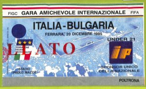 C2816 - Old 1995 ITALY VS BULGARIA FOOTBALL MATCH TICKET-