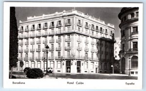 RPPC Hotel Colon BARCELONA Spain Postcard