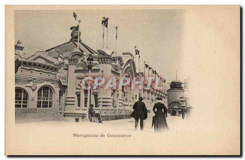 Old Postcard Paris 1900 Universal Exhibition Business Navigation