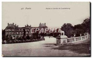 Paris - 6 - Palace and Jardin du Luxembourg - Old Postcard -