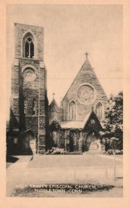 Holy Trinity Episcopal Church Middletown Connecticut CT Vintage Postcard 1910's