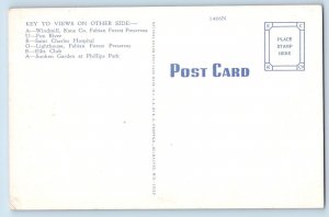 c1940's Greetings From Aurora Bridge River Illinois IL Correspondence Postcard