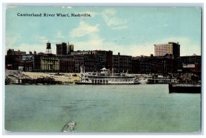 Nashville Tennessee TN Postcard Cumberland River Wharf Exterior Building c1918