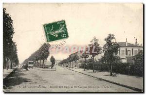 La Courneuve Old Postcard Boulevard Pasteur and Avenue Michelet