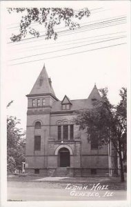 Illinois Geneseo Legion Hall Real Photo RPPC