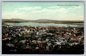 Aerial View Of Montreal From Mount Royal, Antique Valentine & Son Postcard