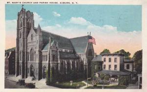 St. Mary's Church and Parish House - Auburn NY, New York - pm 1941 - WB