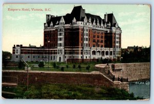 1910 Victoria British Columbia Canada Postcard Empress Hotel Exterior Building