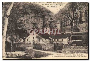 Postcard Old Route Ladders of Frou and Gorges Chailles Tunnel and cave Ladder...