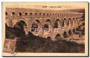 Old Postcard Ales Pont Du Gard