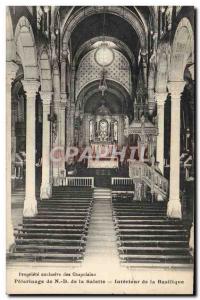 Old Postcard Pilgrimage of Our Lady of La Salette Interior of the Basilica