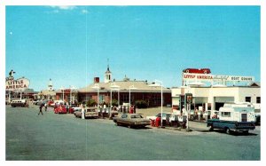 Postcard GAS STATION SCENE Little America Wyoming WY AT4488