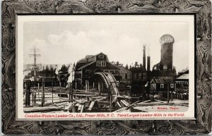 Canadian Western Lumber Co Fraser Mills BC British Columbia Glosso Postcard H16