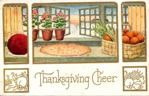 Thanksgiving Cheer With Pie Cooling Off By Window