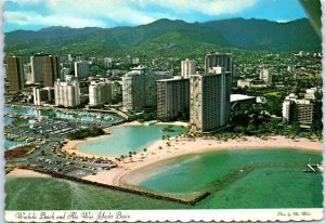 Aerial View Of Waikiki Beach And The World Famous Ala Wai Yacht Basin - Hawaii 