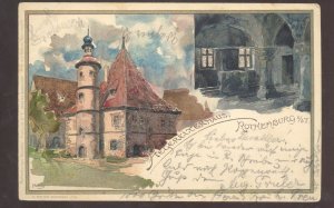 ROTHEMBURG GERMANY HEGERELTERHAUS 1900 GERMAN STAMP VINTAGE POSTCARD