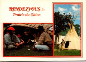 Indians and Fur Traders Rendezvous In Prairie du Chien Wisconsin