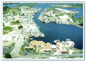 Aerial View Of Tarpon Springs Florida FL, Waterfront And Sponge Docks Postcard