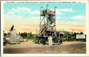 Summit Jacob's Ladder Trail Berkshires MA Observation Tower Vintage Postcard A10