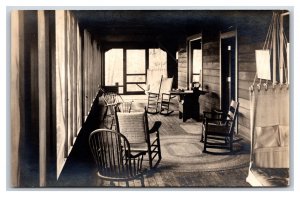 RPPC Notheastern USA Summer Cottage Cabin Porch Veranda UNP Postcard P17