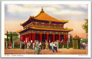 Century Of Progress Chicago Illinois World's Fair 1933 Postcard Lama Temple