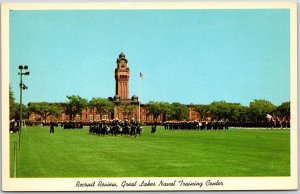 Illinois, Recruit Review, Great Lakes Naval Training Center, Vintage Postcard