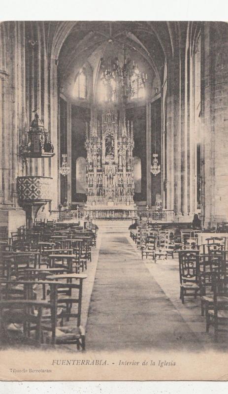 BF32571 fuenterrabia interior de la iglesia spain  front/back image