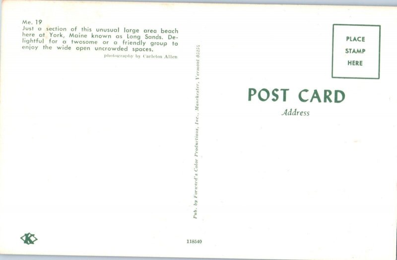 Long Sands York Maine Postcard