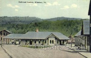 Railroad Station, Windsor, VT, Vermont, USA Train Railroad Station Depot Unused 