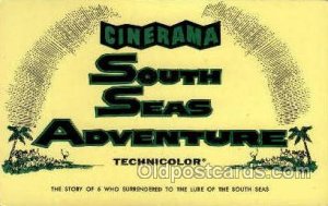 South Seas Adventure Cinerama Theater writing on back light writing on back