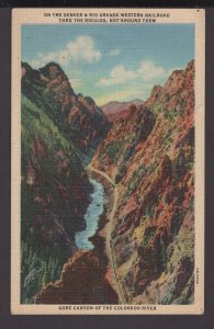 Colorado Rugged Upper Gore Canyon Denver & Rio Grande Western Railroad ~ Linen