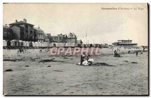 Old Postcard The Beach Courseulles