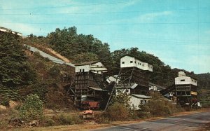 Vintage Postcard Coal Mining Typical Scene Mountains Virginia Highlands Kentucky