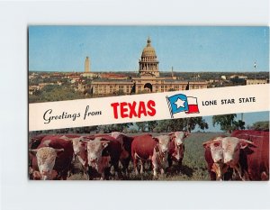 Postcard Lone Star State, Greetings from Texas