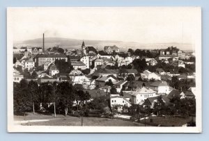 RPPC Birds Eye View Ústí nad Orlicí Czech Republic Postcard C17