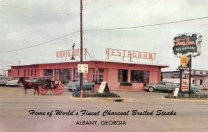 Davis Bros Restaurant Albany, Georgia Roadside Diner c1950s Vintage Postcard