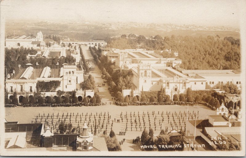 Naval Training Station San Diego CA Birdseye c1918 RPPC Postcard F29