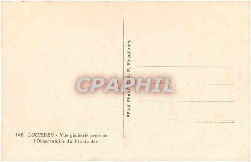 Old Postcard View LOURDES-g�n�rale taking the Observatin the Pic du Jer