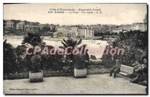 Old Postcard Dinard The Beach