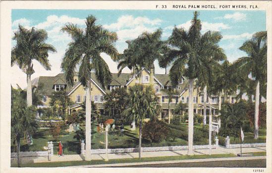 Florida Fort Myers Royal Palm Hotel 1937 Curteich