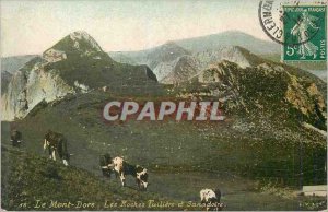 Old Postcard Le Mont Dore Les Roches Tuiliere and Sanadoire Cows