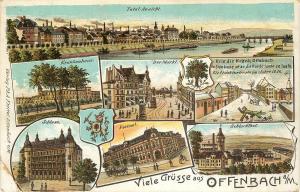 Vintage Postcard VIele Gruss Aus Offenbach Multiview  Hesse, Germany