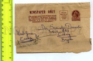 420521 AUSTRALIA old newspaper postal COVER POSTAL stationery