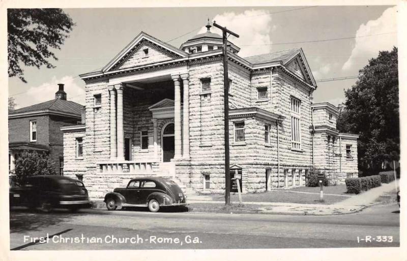 Rome Georgia First Christian Church Real Photo Antique Postcard J75199