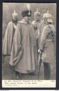 PATRIOTIC WWI Kaiser Guillaume standing among four soldiers