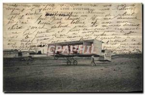 Old Postcard Jet Aviation Lyon Metrot Voisin biplane l & # 39atterissage